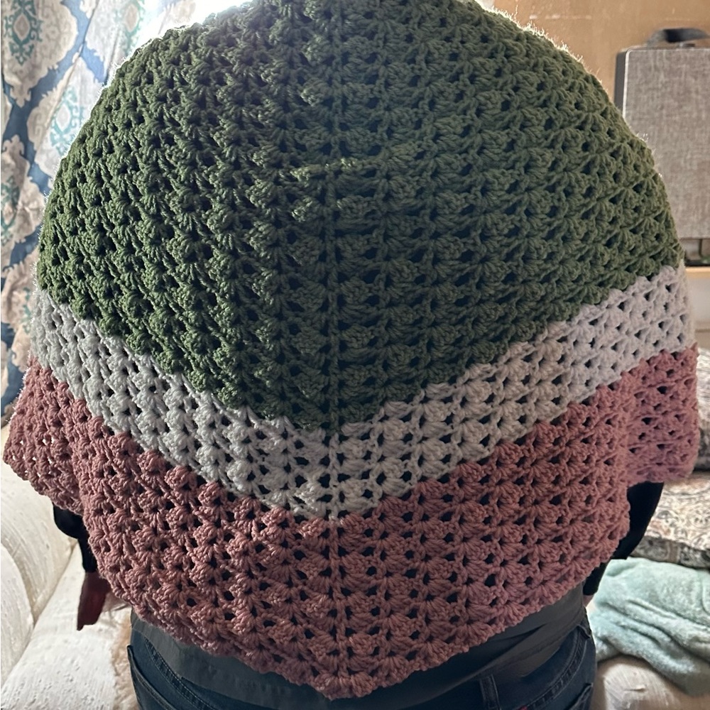 One of a kind, handmade shawl.